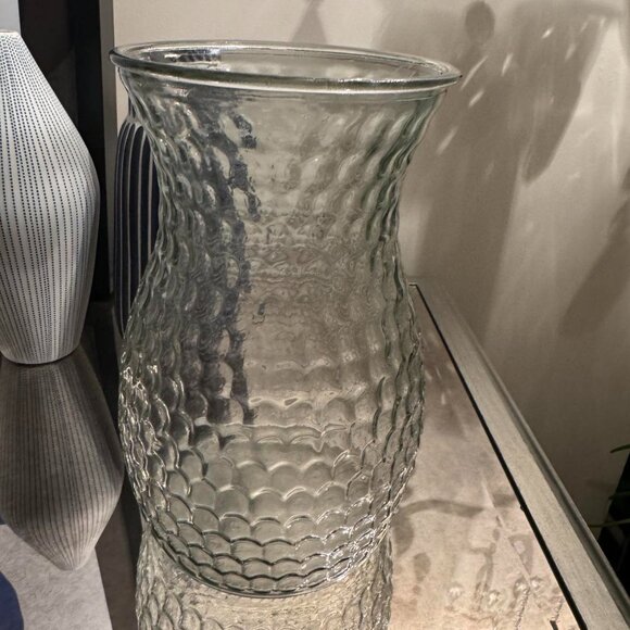 New Large Recycled Glass Vases 2 Two Beehive pattern - Picture 7 of 7